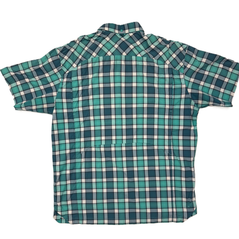 Under Armour Green Plaid Short Sleeve Button-Up Shirt Size Large‎ - Picture 7 of 8